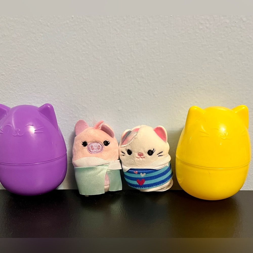 Squishmallow Squishville Mini Mystery Plush Toys 2” Cat and Unicorn